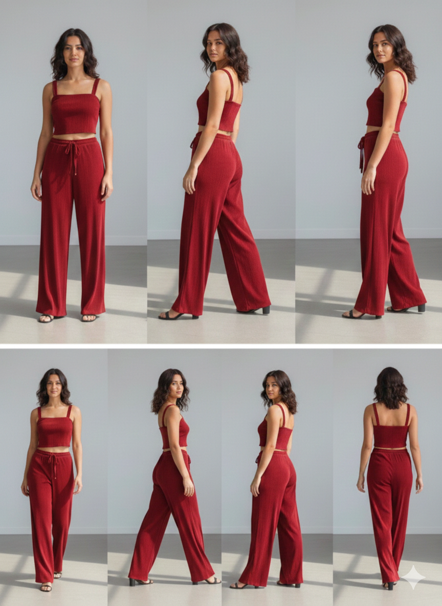 Merlot Ribbed Set - Image 2