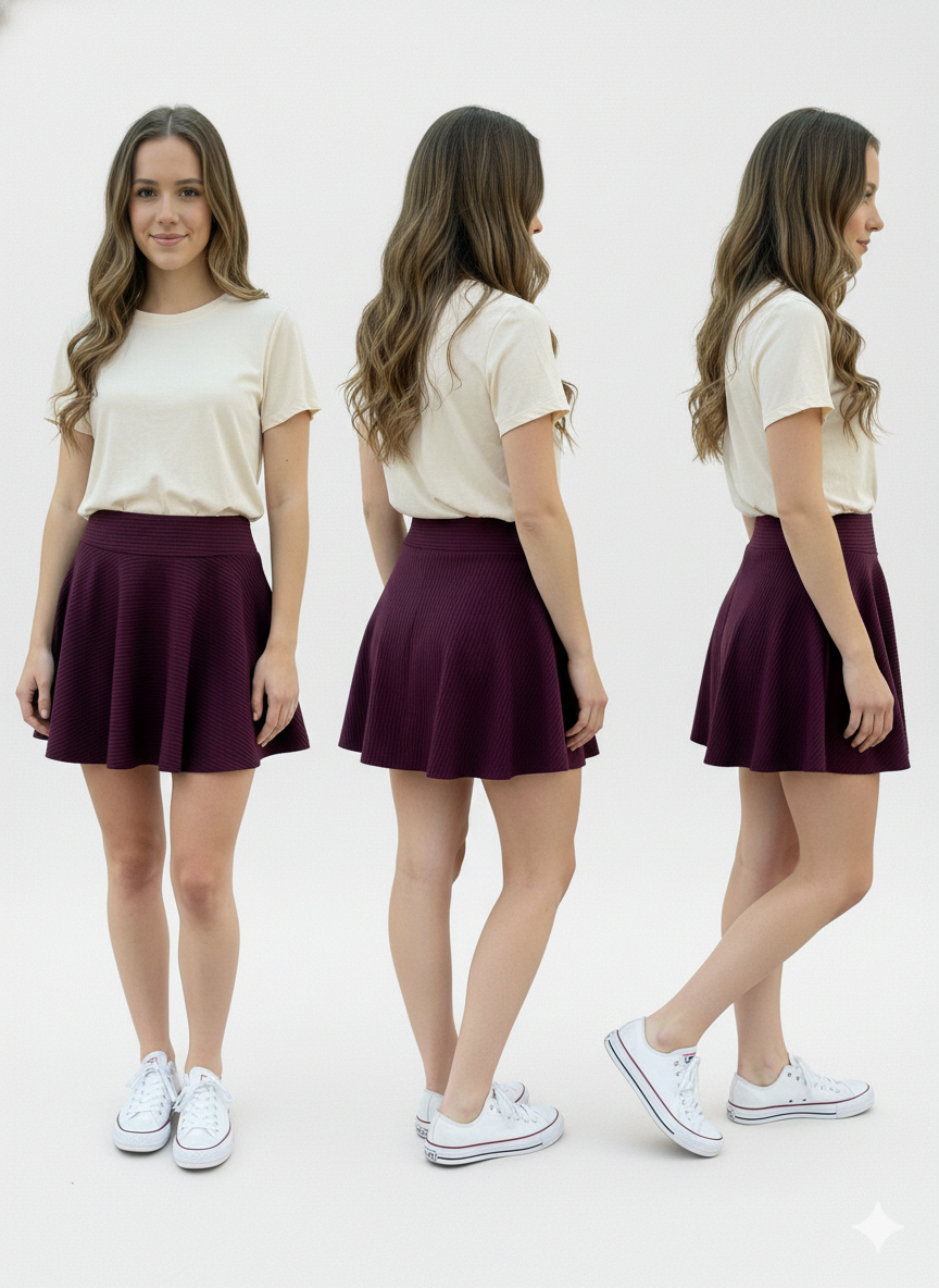 Mono Rib Mini Skort - Image 2